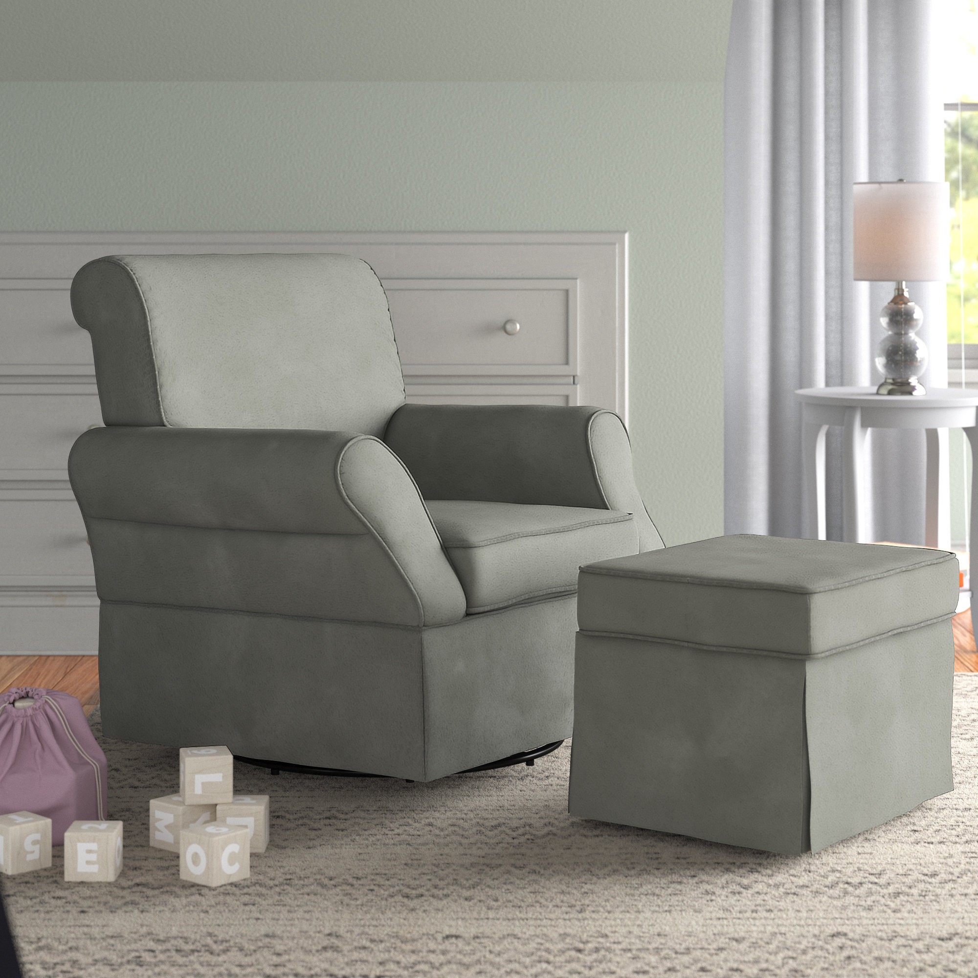 Baby relax kelcie swivel glider & ottoman best sale